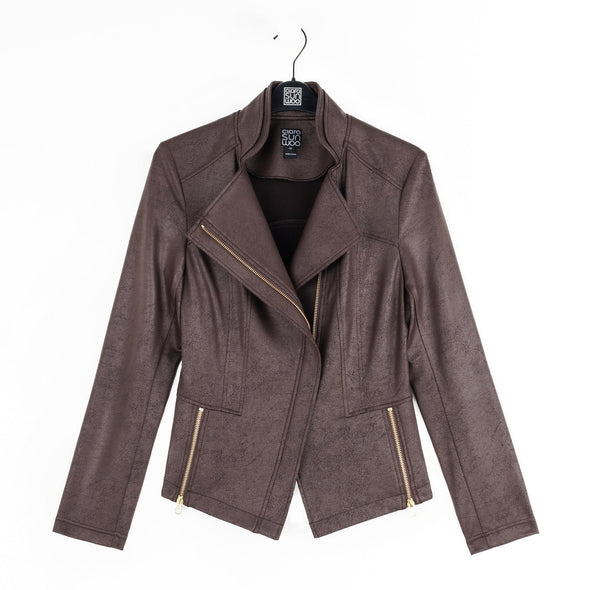 Clara Sun Woo Liquid Metal Jacket - Brown