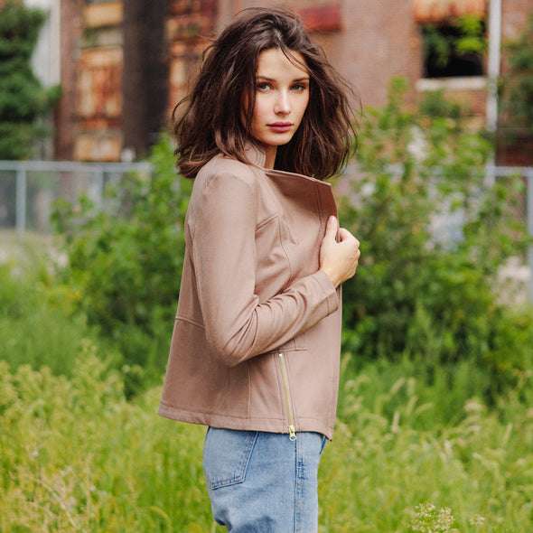 Clara Sun Woo Liquid Metal Jacket - Taupe