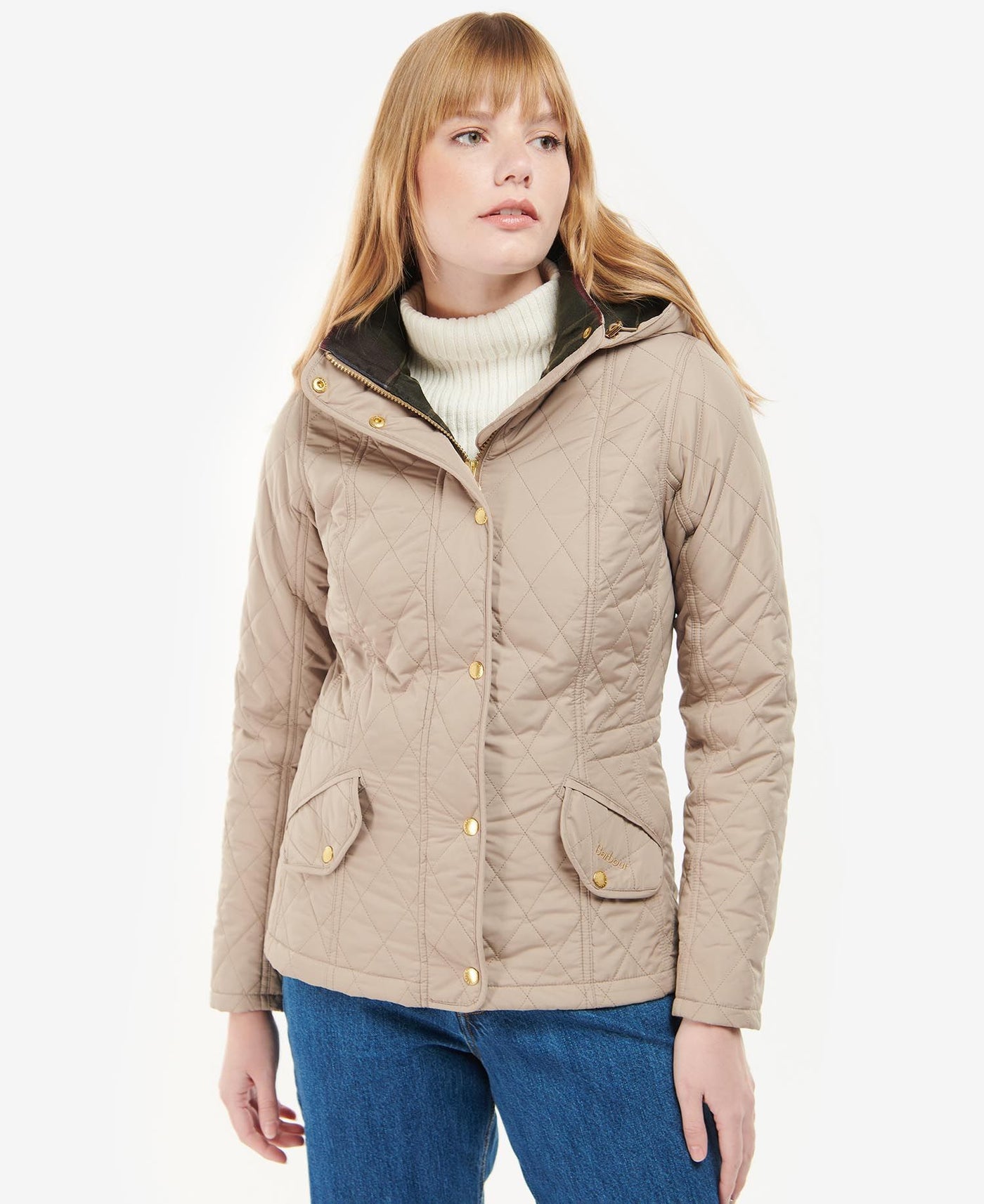 Barbour Millfire Quilted Jacket Light Fawn Classic