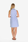 Back view of the Duffield Lane Lina Dress - Blue Sky & White Stripe