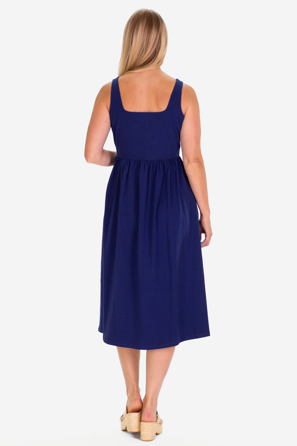 Duffield Lane Maebelle Midi Dress - Royal Navy