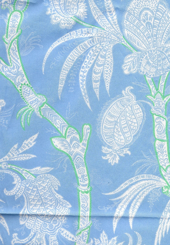 Up close of the Green Peacocks print