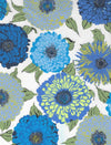 Pattern of the Patty Kim Collette Dress - Blue Zinnias