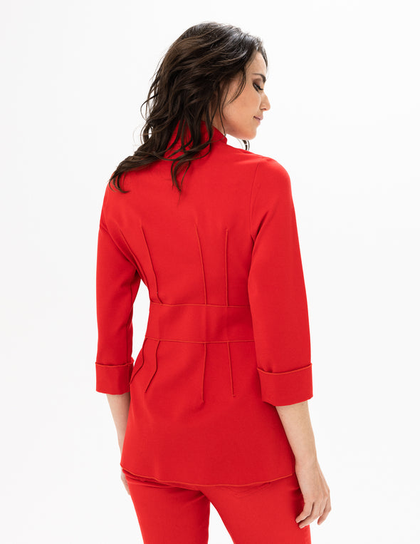 Back view of the Renuar Tie Front Jacket - Ferrari