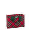 Red plaid bag with green handles and 'Swig' logo on a white background