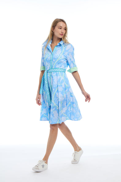 Patty Kim Kelly Dress - Sky Peacock Green