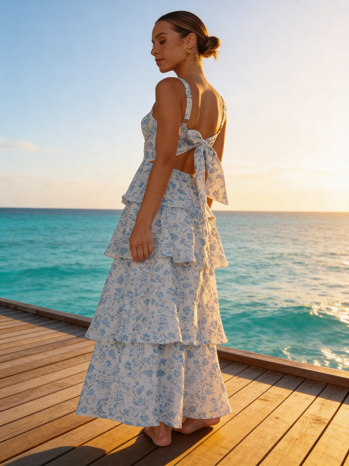 Savanna Tiered Maxi Dress – THE LUCKY KNOT Savanna Tiered Maxi Dress – THE LUCKY KNOT