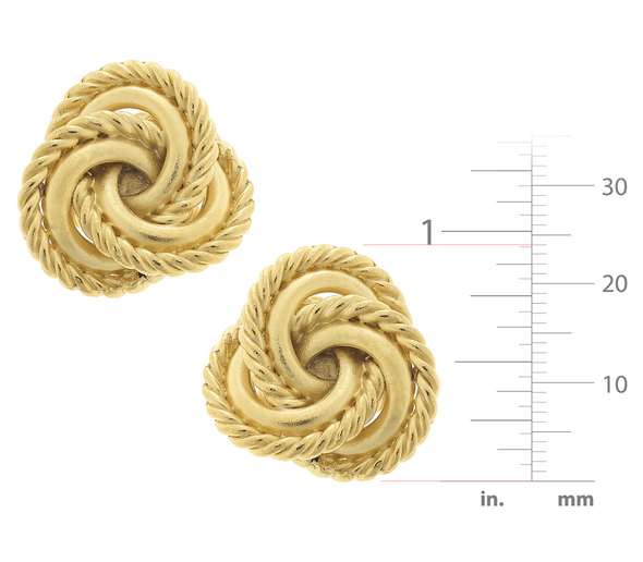 Size of the Susan Shaw Diana Knotted Stud Earrings