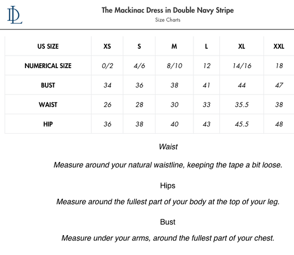 Duffield Lane Mackinac Dress - Double Navy Stripe