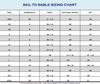 Size chart for the Sail To Sable Tweed Jacket - Black Sparkle