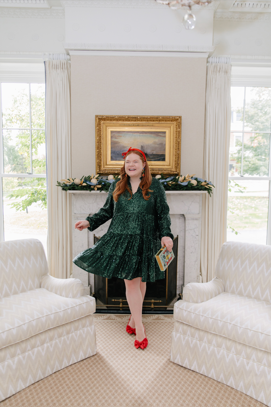 Emerald green christmas sales dress