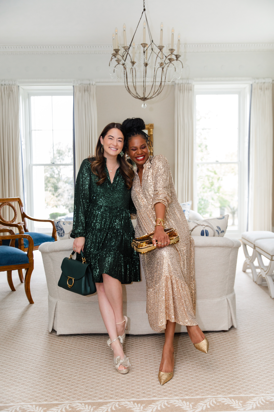 Sail To Sable x Style Charade Charlotte Sequin Dress in Emerald