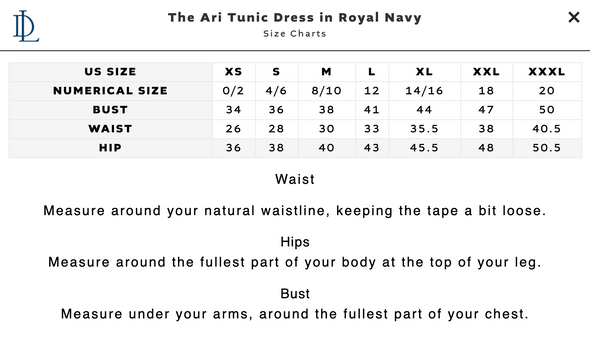 Duffield Lane Ari Tunic Dress - Royal Navy