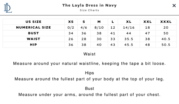 Duffield Lane Layla Dress - Navy