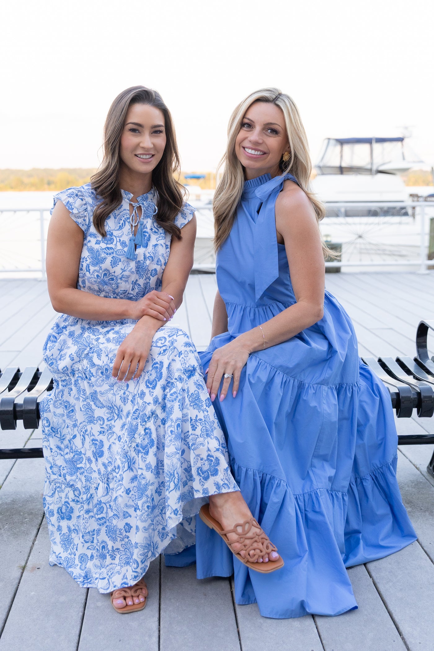 blue poplin dress Palmer Floral Tiered Maxi Grab yours today! Mariana Solid Poplin Dress Blue