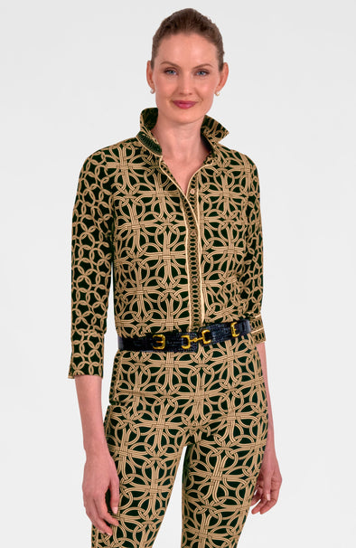 Gretchen Scott Boyfriend Shirt - Ring Toss - Black