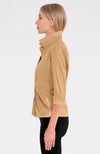 Side view of the  Gretchen Scott Twist and Shout in Ultra Suede - Khaki