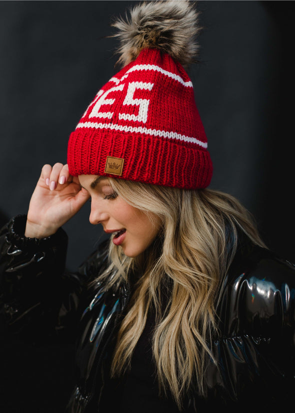 Apres Pom Pom Beanie - Red