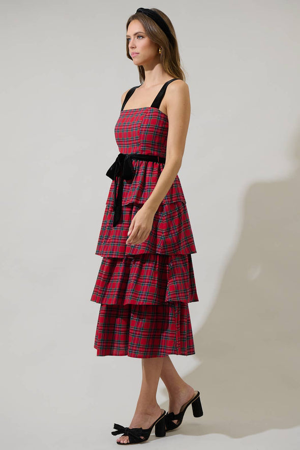 The Kensington Plaid Maxi Dress