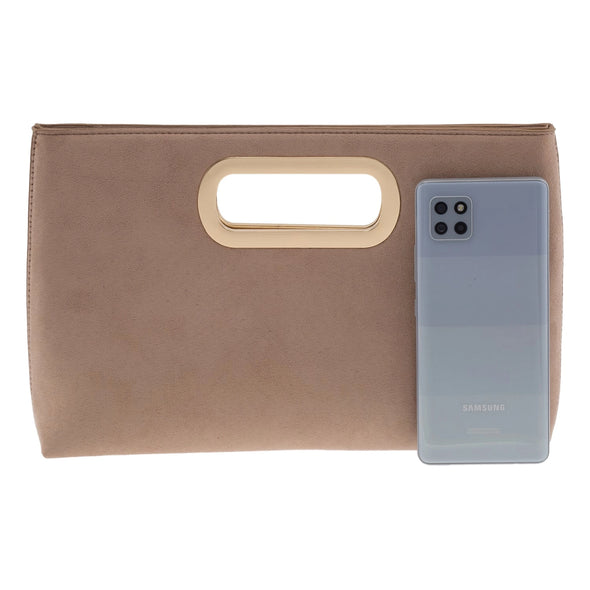 Dune Suede Clutch