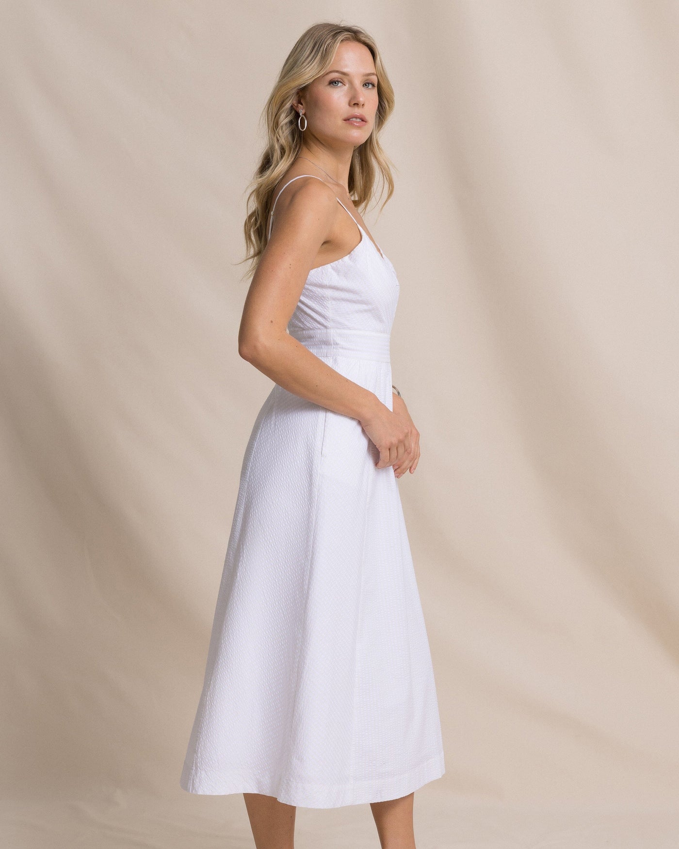 seersucker dress women Southern Tide Cami Seersucker Dress