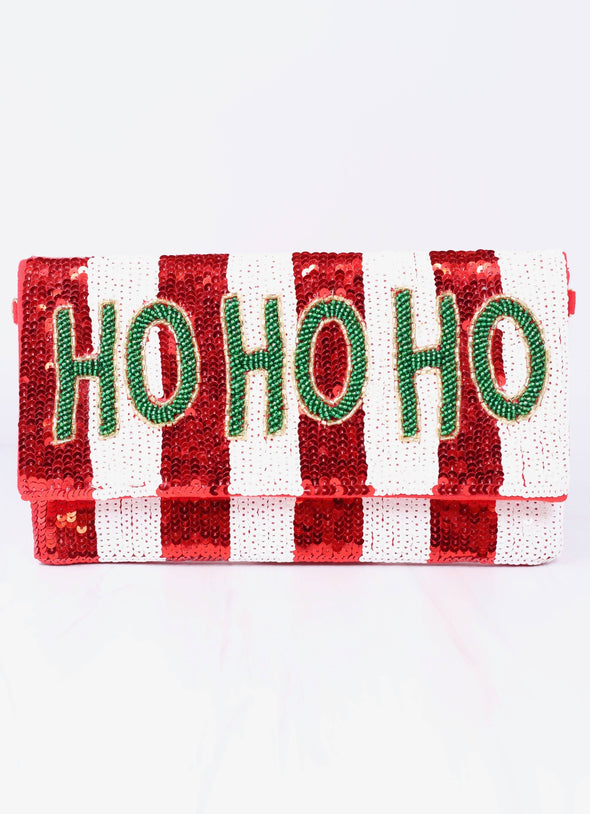 Ho Ho Ho Sequin Clutch