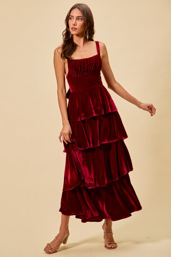 The Wellington Holiday Dress - Wine
