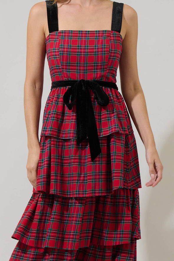 The Kensington Plaid Maxi Dress