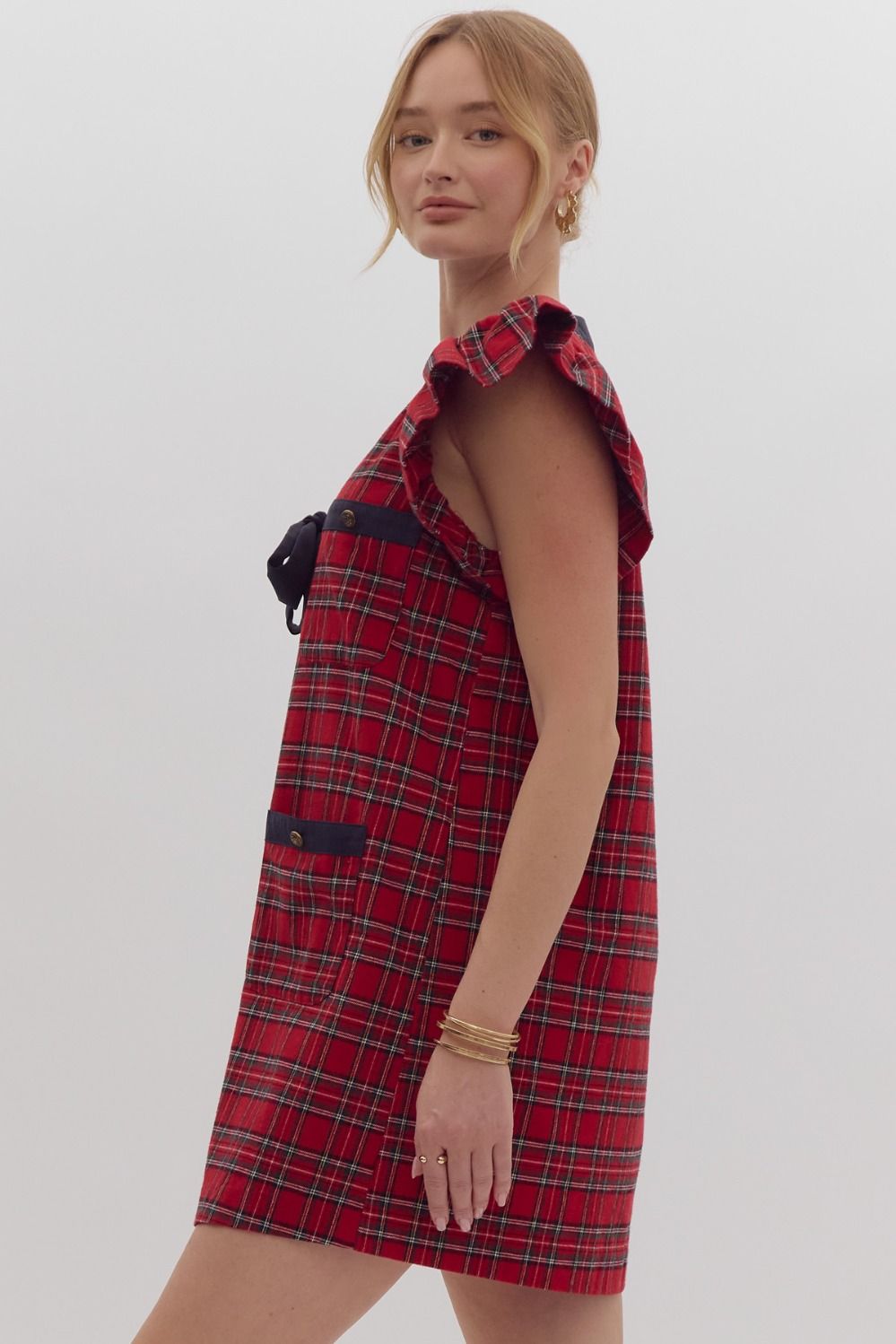 Tweed plaid dress outlet