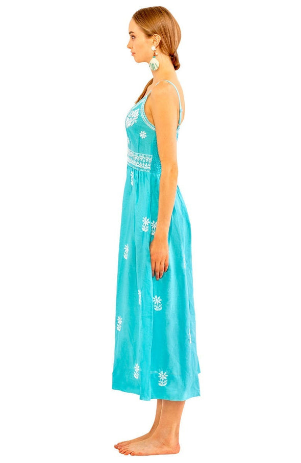 Gretchen Scott Fiesta Time Dress - Turquoise/White