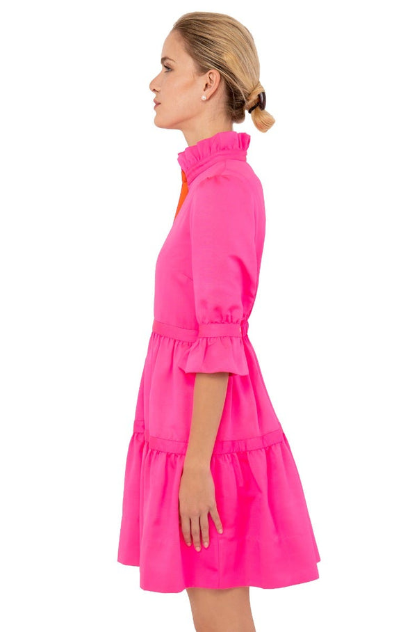 Gretchen Scott Teardrop Dress - Faille - Pink
