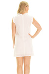 Back View of Duffield Lane Evelyn Dress in White Eyelet
