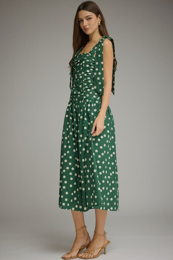 forest green dress midi Hudson Dress- group-DHD9752