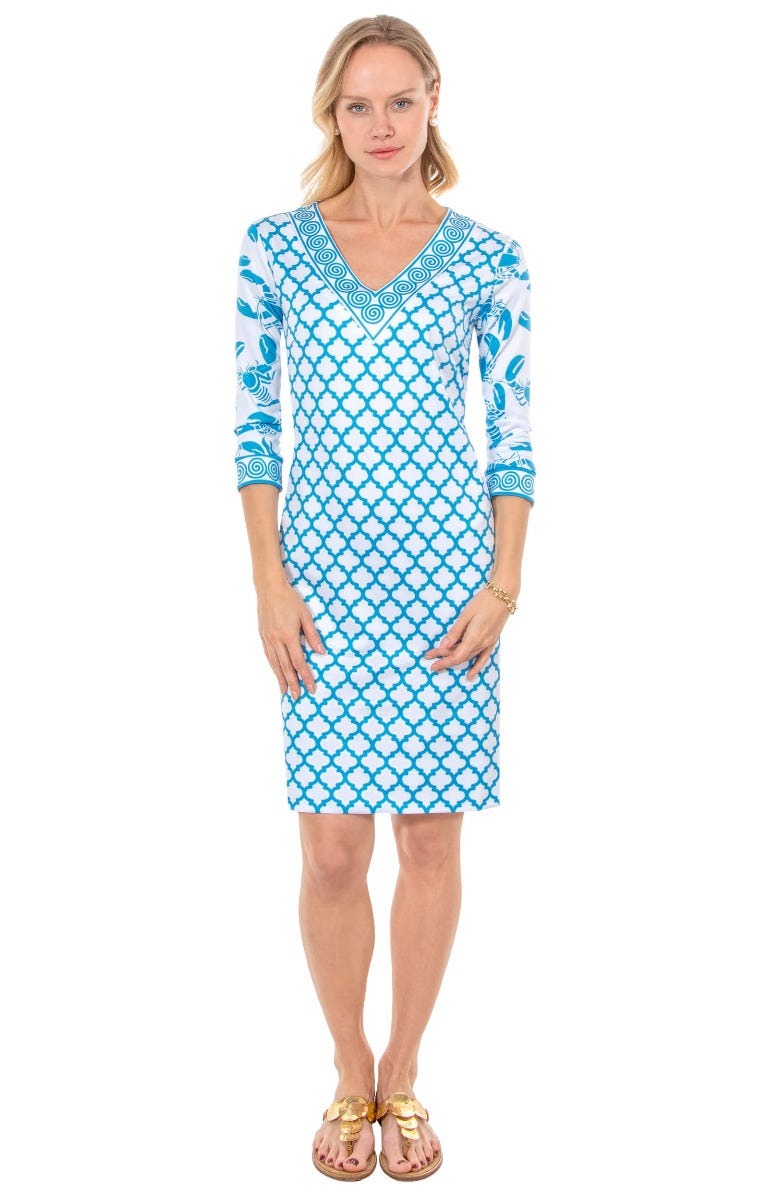 Gretchen Scott Lobster Soup Dress - Turquoise Gretchen Scott Lobster Soup Dress - Turquoise
