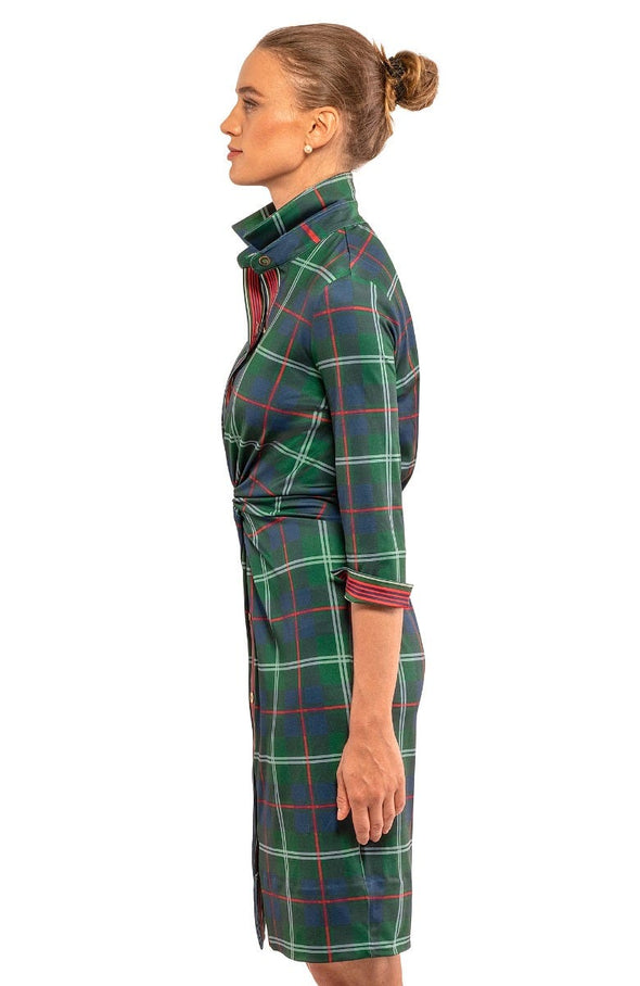 Gretchen Scott Twist & Shout Dress - Middleton Plaid - Green