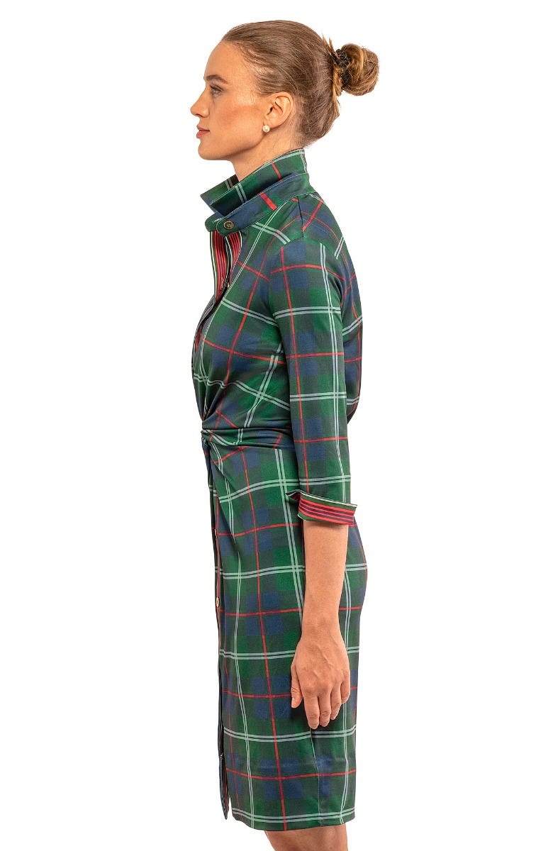 Gretchen Scott Twist and Shout Dress in Middleton Plaid Green XX-Large Gretchen Scott Twist and Shout Dress in Middleton Plaid Green XX-Large