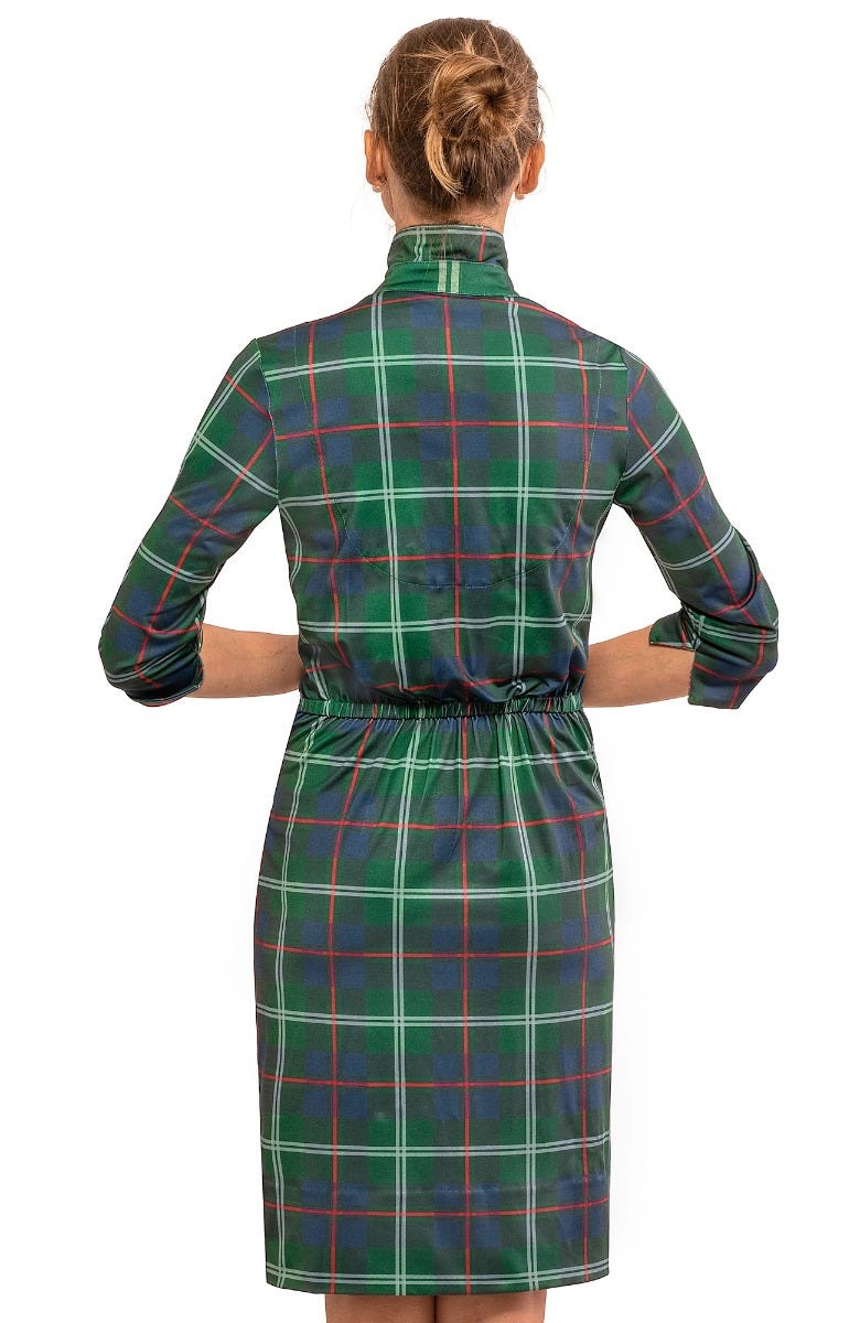 Gretchen Scott Twist and Shout Dress in Middleton Plaid Green XX-Large Gretchen Scott Twist and Shout Dress in Middleton Plaid Green XX-Large
