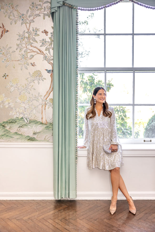 Sail To Sable Charlotte Sequin Dress - Silver