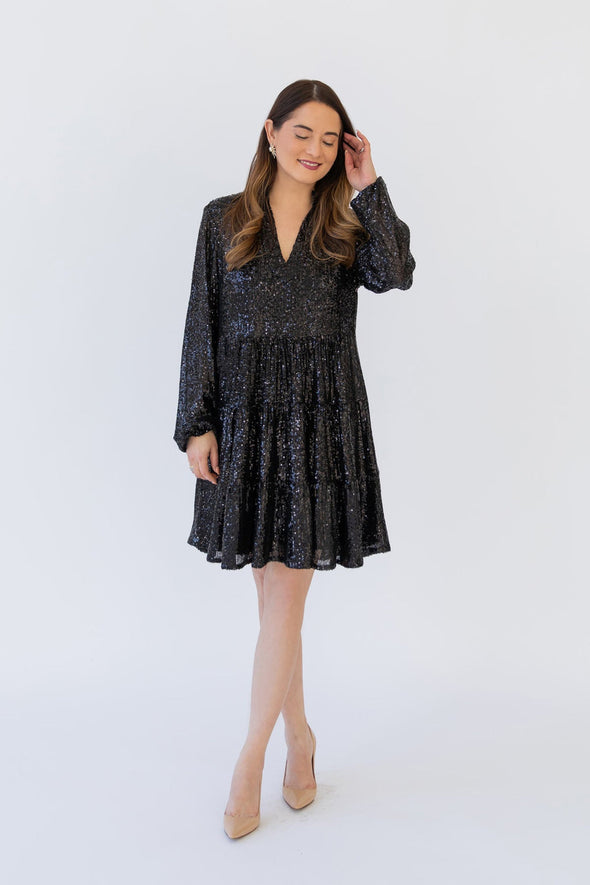 Sail To Sable Charlotte Sequin Dress - Black