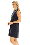 Side view of Duffield Lane Lina Dress - Navy