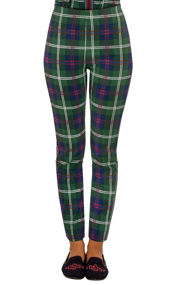 Gretchen Scott Pull On Pants - Middleton Plaid - Green