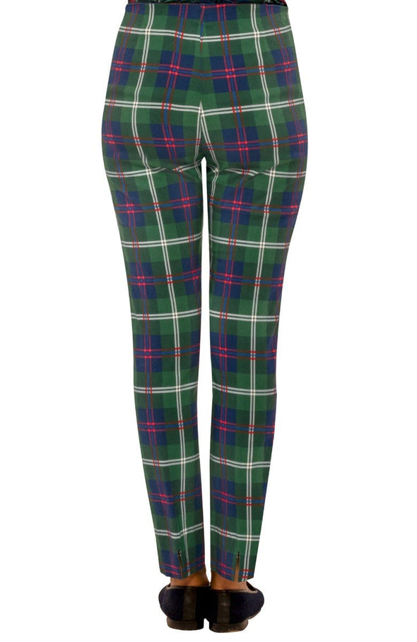 Gretchen Scott Pull On Pants - Middleton Plaid - Green
