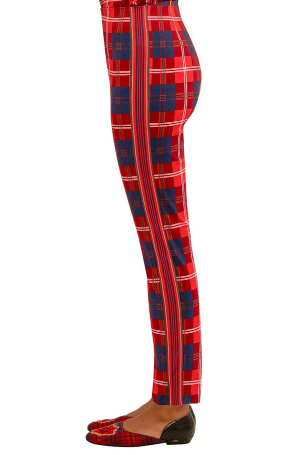 Gretchen Scott Pull On Pants - Middleton Plaid - Red