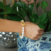 Model in the Susan Shaw Vintage Paris Bangle Bracelet