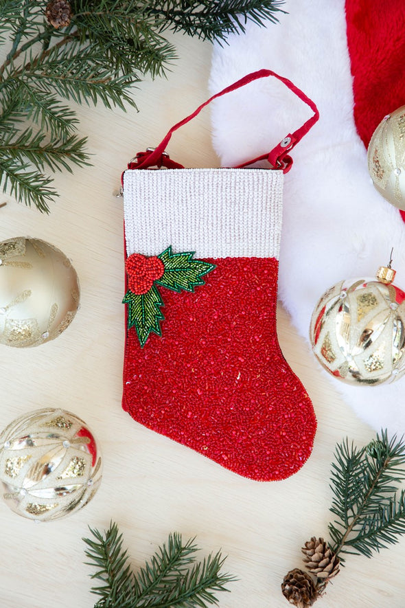 Beaded Club Bag - Stocking