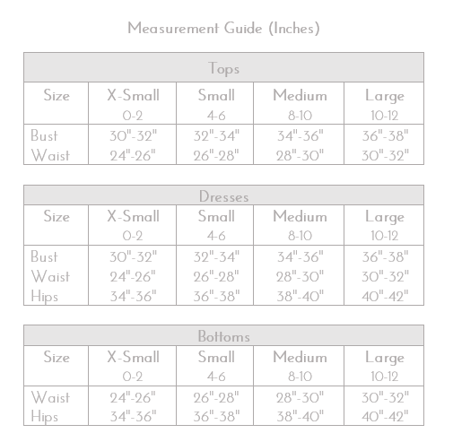 Size chart of the J. Marie Merritt Button Up Midi Dress - Green/Blue