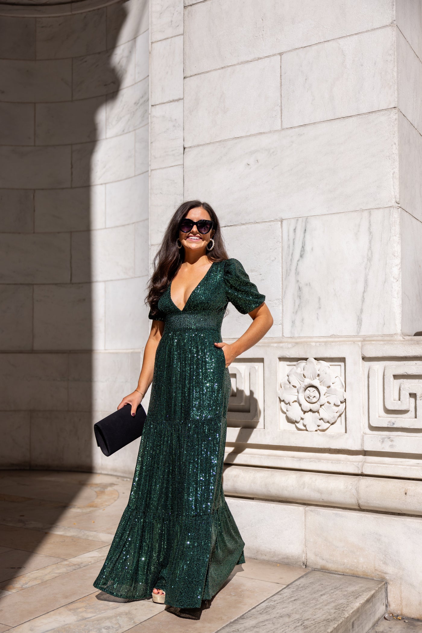 Sail To Sable Ava Sequin Maxi Dress - Emerald THE LUCKY KNOT Sail To Sable Ava Sequin Maxi Dress - Emerald THE LUCKY KNOT