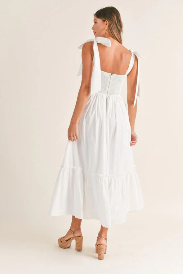 Back view of the Ocean Ave Maxi - White