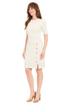 Model in the London Times Autumn Dress - Ivory