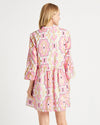 Back view of Jude Connally Faith Dress in Butterfly Tile White/Gold